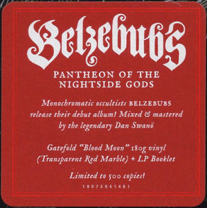 Belzebubs ‎– Pantheon Of The Nightside Gods (RED VINYL)