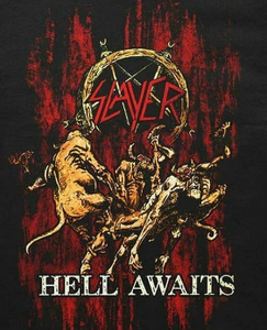 Slayer - Hell Awaits.. SHORT SLEEVE SHIRT (PLEASE EMAIL/CONTACT REGARDING SIZE AVAILABILITY)