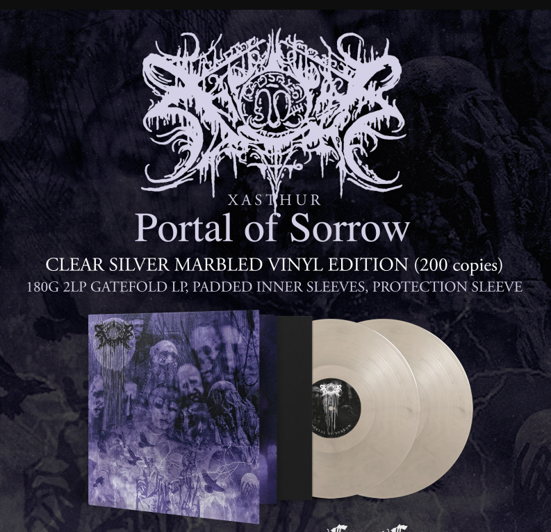 Xasthur - Portal Of Sorrow Vinyl 2-LP Gatefold | Crystal Clear with Silver